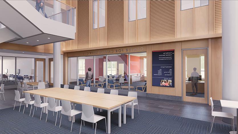 Rendering of future Center for Career Services.